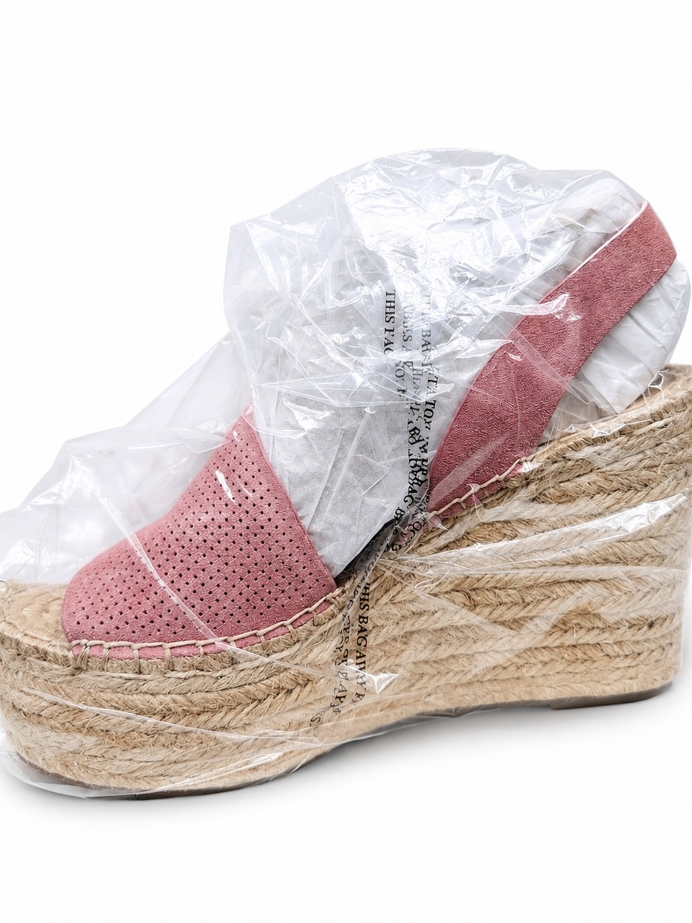 Marc Fisher “Andela” espadrille wedge in pretty shade of pink size 8.5M